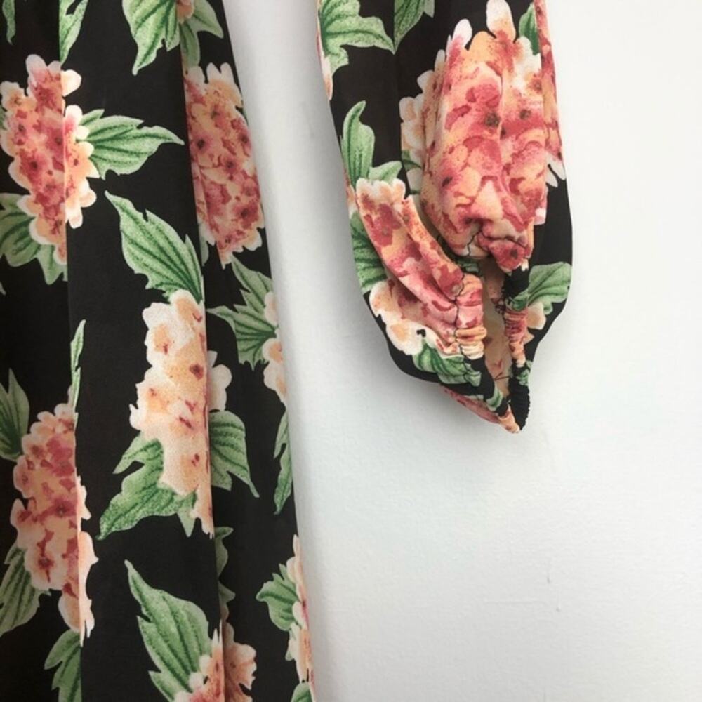 Show Me Your Mumu Rainey Floral Boho Long Sleeve Mini Dress Size Small - Picture 8 of 10